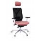 Kobiecy fotel do biura Valio WS HD z różowym welurem MV12 na siedzisku
